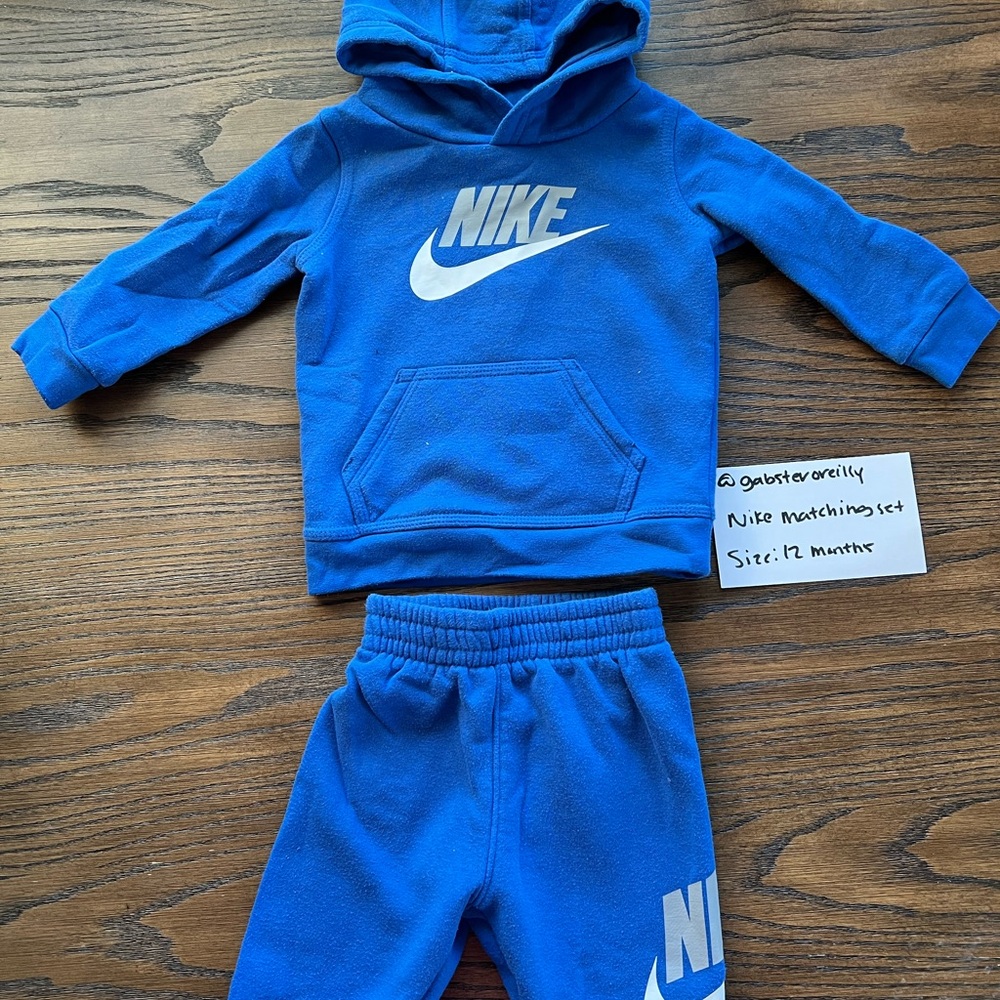 Nike Blue Hoodie and Pants Set